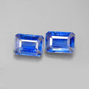 2.55 ct Blue Kyanite Gemstone, Kyanite Gem in Octagon Facet Shape for Sale.