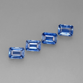 5.24 ct Blue Kyanite Stone, Natural Kyanite in Octagon Facet Shape for Sale