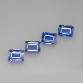 5.43 ct Blue Kyanite Gemstone, Kyanite Gem in Octagon Facet Shape for Sale.