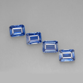 5.43 ct Blue Kyanite Stone, Natural Kyanite in Octagon Facet Shape for Sale