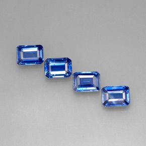 5.03 ct Blue Kyanite Gemstone, Kyanite Gem in Octagon Facet Shape for Sale.