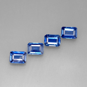 5.03 ct Blue Kyanite Stone, Natural Kyanite in Octagon Facet Shape for Sale
