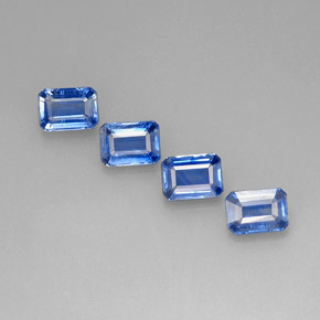 4.93 ct Blue Kyanite Stone, Natural Kyanite in Octagon Facet Shape for Sale