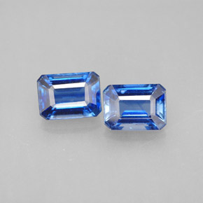 2.70 ct Blue Kyanite Gemstone, Kyanite Gem in Octagon Facet Shape for Sale.