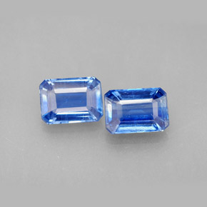 2.59 ct Blue Kyanite Gemstone, Kyanite Gem in Octagon Facet Shape for Sale.