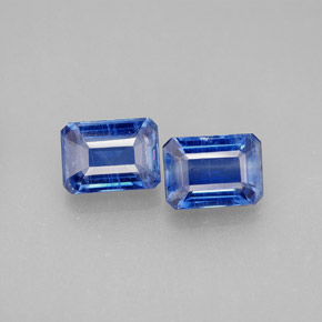 3.04 ct Blue Kyanite Gemstone, Kyanite Gem in Octagon Facet Shape for Sale.