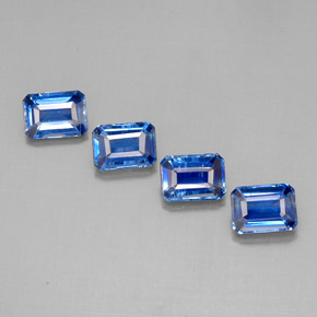 4.86 ct Blue Kyanite Gemstone, Kyanite Gem in Octagon Facet Shape for Sale.