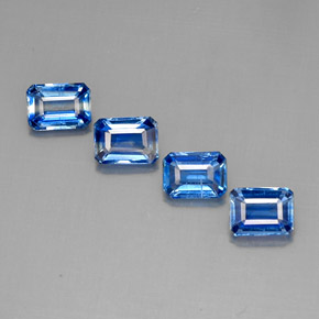 4.84 ct Blue Kyanite Gemstone, Kyanite Gem in Octagon Facet Shape for Sale.