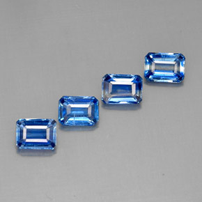 4.84 ct Blue Kyanite Stone, Natural Kyanite in Octagon Facet Shape for Sale