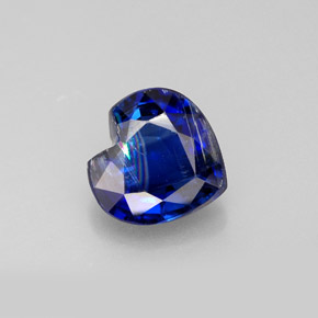 1.96 ct Blue Kyanite Gemstone, Kyanite Gem in Heart Facet Shape for Sale.