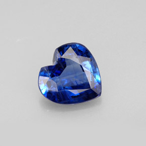 1.70 ct Blue Kyanite Gemstone, Kyanite Gem in Heart Facet Shape for Sale.