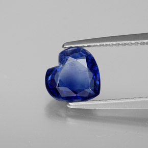 1.84 ct Blue Kyanite Stone, Natural Kyanite in Heart Facet Shape for Sale