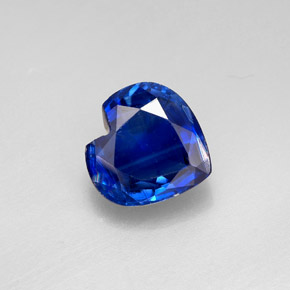 1.89 ct Blue Kyanite Gemstone, Kyanite Gem in Heart Facet Shape for Sale.