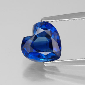 2.30 ct Blue Kyanite Gemstone, Kyanite Gem in Heart Facet Shape for Sale.