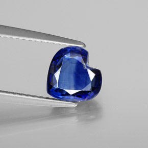 2.08 ct Blue Kyanite Gemstone, Kyanite Gem in Heart Facet Shape for Sale.