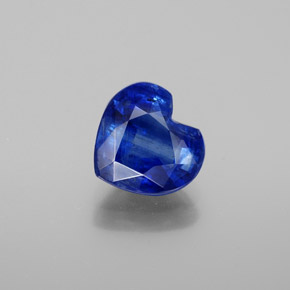 1.95 ct Blue Kyanite Gemstone, Kyanite Gem in Heart Facet Shape for Sale.