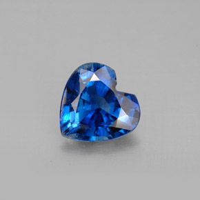 1.73 ct Blue Kyanite Gemstone, Kyanite Gem in Heart Facet Shape for Sale.