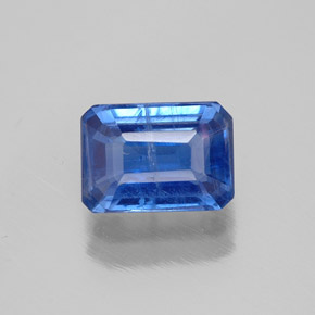 1.36 ct Blue Kyanite Gemstone, Kyanite Gem in Octagon Facet Shape for Sale.