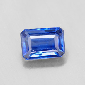 1.29 ct Blue Kyanite Gemstone, Kyanite Gem in Octagon Facet Shape for Sale.