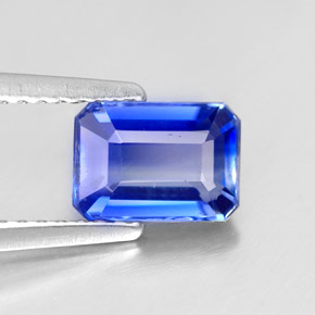 1.34 ct Blue Kyanite Stone, Natural Kyanite in Octagon Facet Shape for Sale