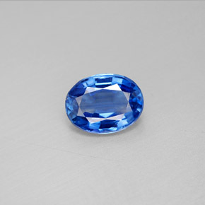 2.17 ct Blue Kyanite Gemstone, Kyanite Gem in Oval Facet Shape for Sale.