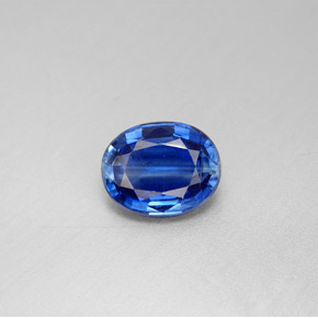 2.22 ct Blue Kyanite Gemstone, Kyanite Gem in Oval Facet Shape for Sale.