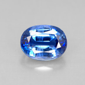2.48 ct Blue Kyanite Gemstone, Kyanite Gem in Oval Facet Shape for Sale.