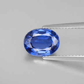 2.17 ct Blue Kyanite Gemstone, Kyanite Gem in Oval Facet Shape for Sale.
