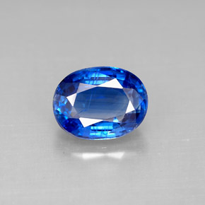 2.44 ct Blue Kyanite Gemstone, Kyanite Gem in Oval Facet Shape for Sale.