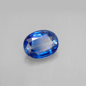 2.25 ct Blue Kyanite Stone, Natural Kyanite in Oval Facet Shape for Sale