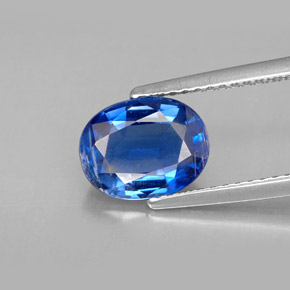 2.28 ct Blue Kyanite Gemstone, Kyanite Gem in Oval Facet Shape for Sale.