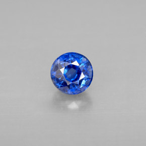 0.87 ct Blue Kyanite Gemstone, Kyanite Gem in Round Facet Shape for Sale.
