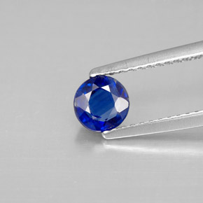 0.73 ct Blue Kyanite Gemstone, Kyanite Gem in Round Facet Shape for Sale.