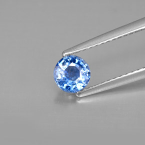 0.61 ct Blue Kyanite Gemstone, Kyanite Gem in Round Facet Shape for Sale.