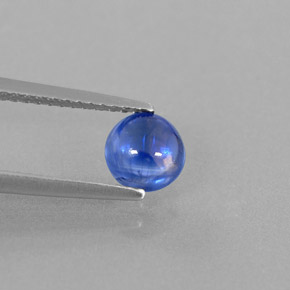 0.91 ct Blue Kyanite Gemstone, Kyanite Gem in Round Cabochon Shape for Sale.