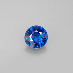 0.99 ct Blue Kyanite Gemstone, Kyanite Gem in Round Facet Shape for Sale.