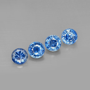 4.35 ct Blue Kyanite Gemstone, Kyanite Gem in Round Facet Shape for Sale.