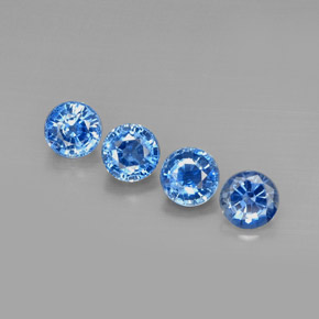 4.35 ct Blue Kyanite Stone, Natural Kyanite in Round Facet Shape for Sale