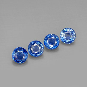 4.04 ct Blue Kyanite Stone, Natural Kyanite in Round Facet Shape for Sale