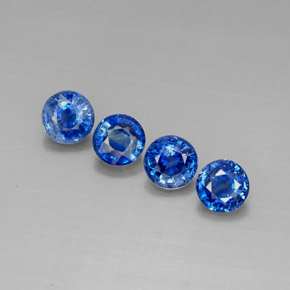 4.22 ct Blue Kyanite Stone, Natural Kyanite in Round Facet Shape for Sale