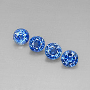 4.32 ct Blue Kyanite Gemstone, Kyanite Gem in Round Facet Shape for Sale.