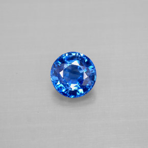 1.10 ct Blue Kyanite Gemstone, Kyanite Gem in Round Facet Shape for Sale.