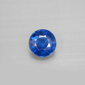 1.41 ct Blue Kyanite Gemstone, Kyanite Gem in Round Facet Shape for Sale.
