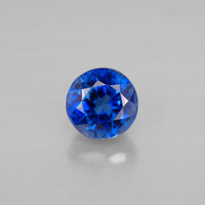 1.37 ct Blue Kyanite Gemstone, Kyanite Gem in Round Facet Shape for Sale.