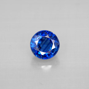 1.37 ct Blue Kyanite Gemstone, Kyanite Gem in Round Facet Shape for Sale.