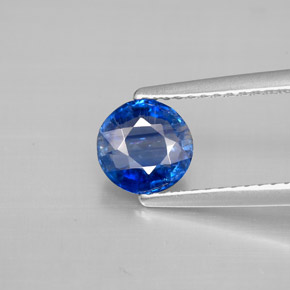 1.13 ct Blue Kyanite Gemstone, Kyanite Gem in Round Facet Shape for Sale.
