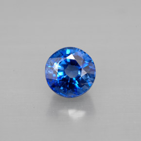 1.34 ct Blue Kyanite Gemstone, Kyanite Gem in Round Facet Shape for Sale.