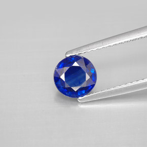 1.08 ct Blue Kyanite Gemstone, Kyanite Gem in Round Facet Shape for Sale.