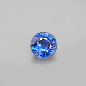 0.85 ct Blue Kyanite Gemstone, Kyanite Gem in Round Facet Shape for Sale.