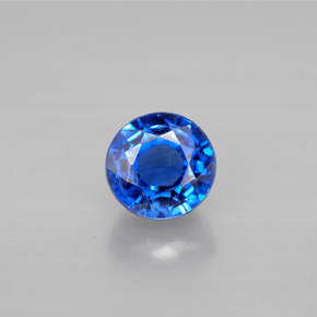 1.45 ct Blue Kyanite Gemstone, Kyanite Gem in Round Facet Shape for Sale.